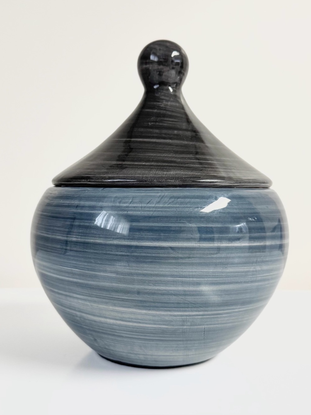 Ashley Furniture Niobe Apothecary Jar Vase Blue Gray